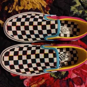 Vans checkerboard slip on shoes